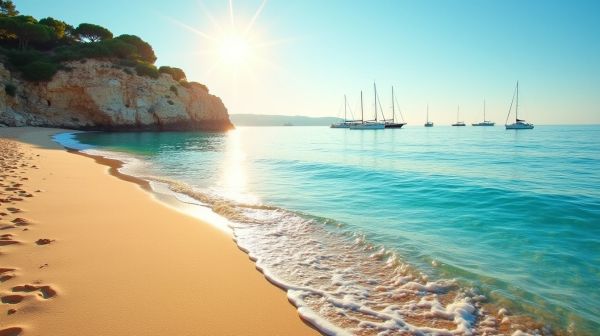 La Nartelle a Sainte-Maxime : la plage cote golfe de Saint-Tropez